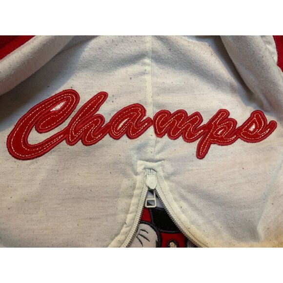 Disney Mickey Mouse Red Hooded Zip-Up Sweatshirt XL - Picture 4 of 5